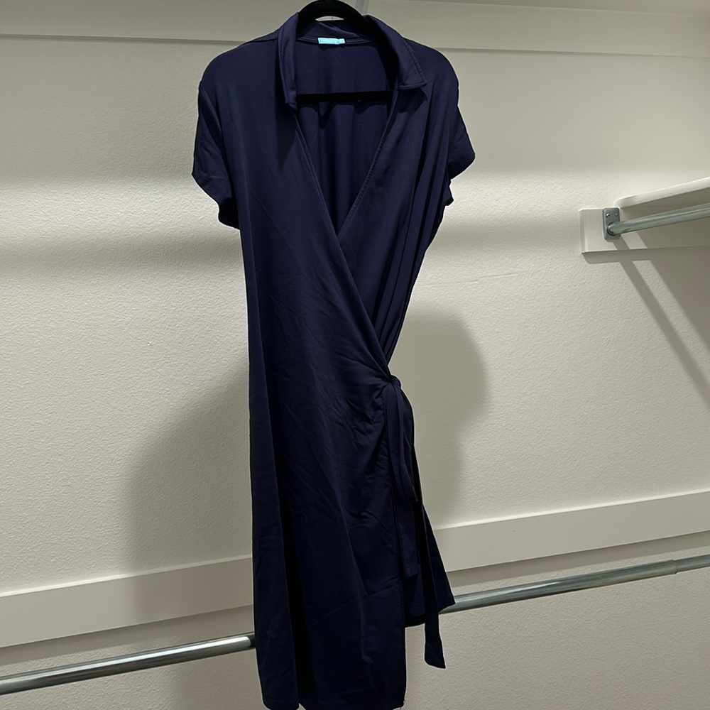 Navy wrap dress